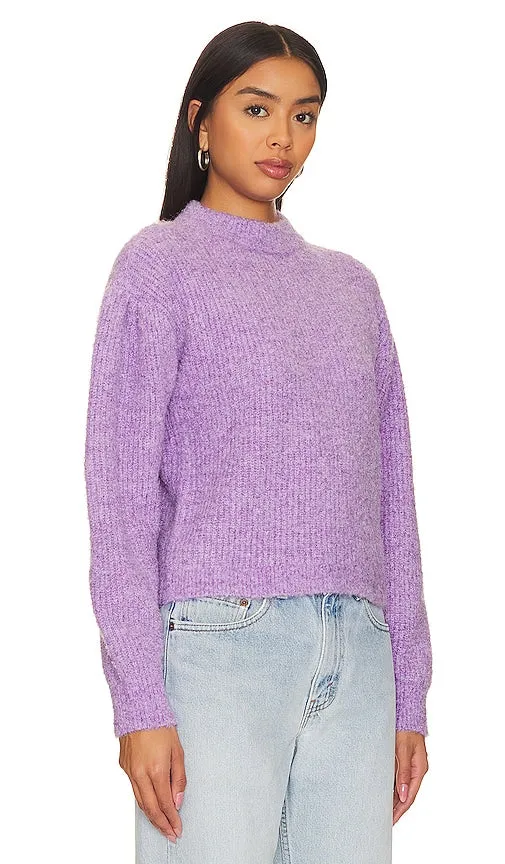 525 Fass Boucle Puff Sleeve Pullover Sweater in Purple