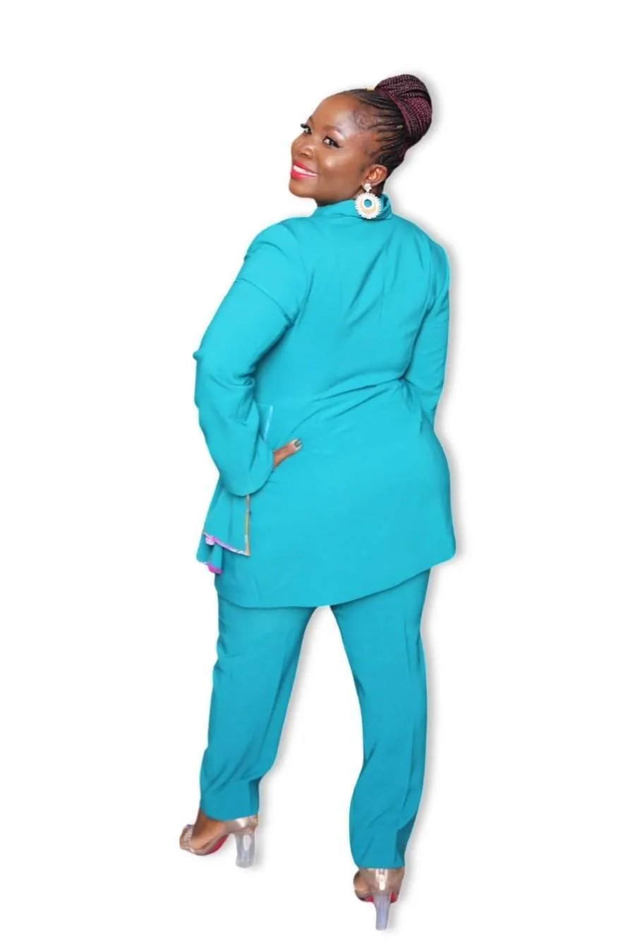 African Office Suit Fashion Touch Green