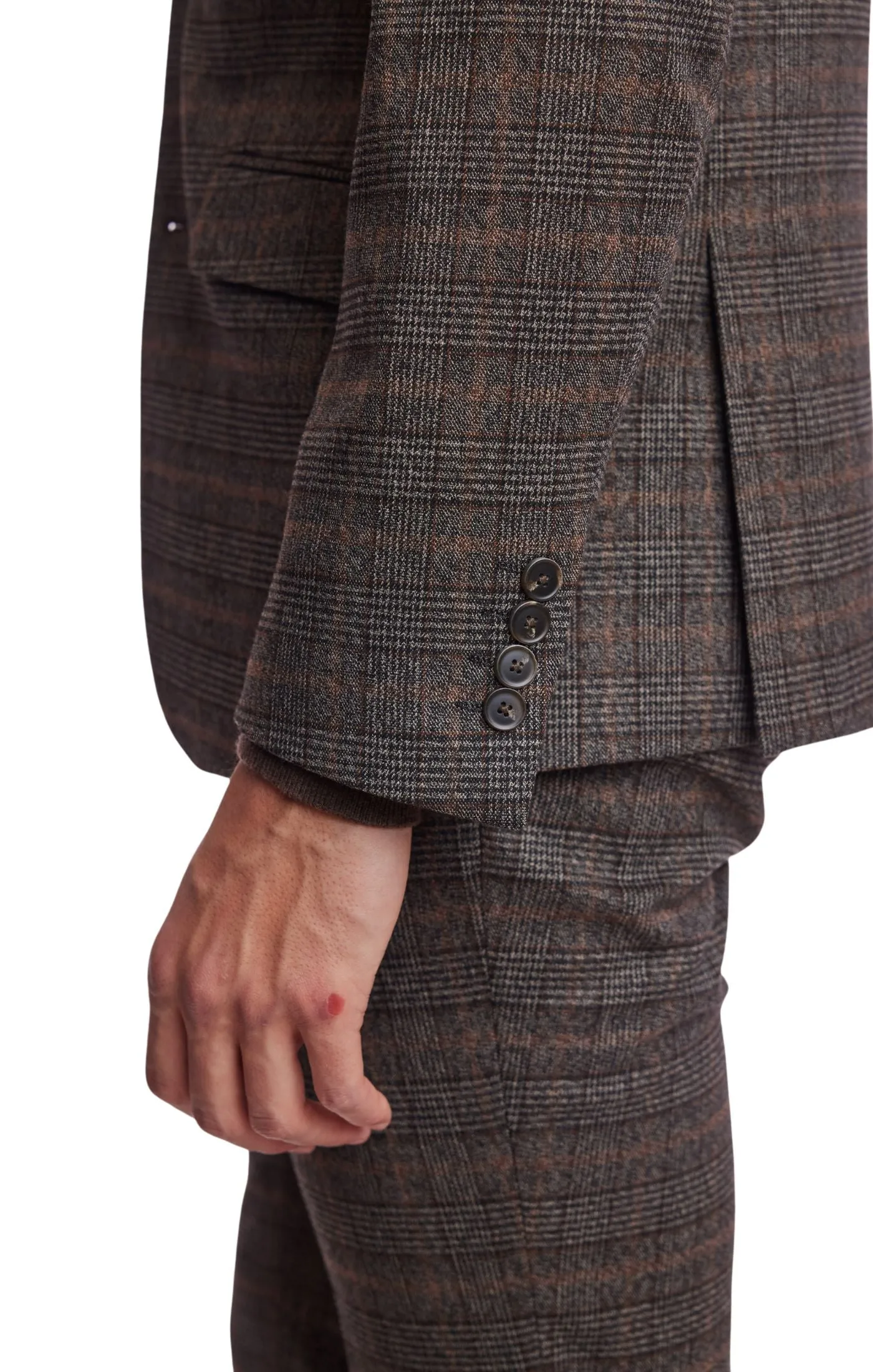 Ashton Peak Jacket - slim - Brown Camel Plaid