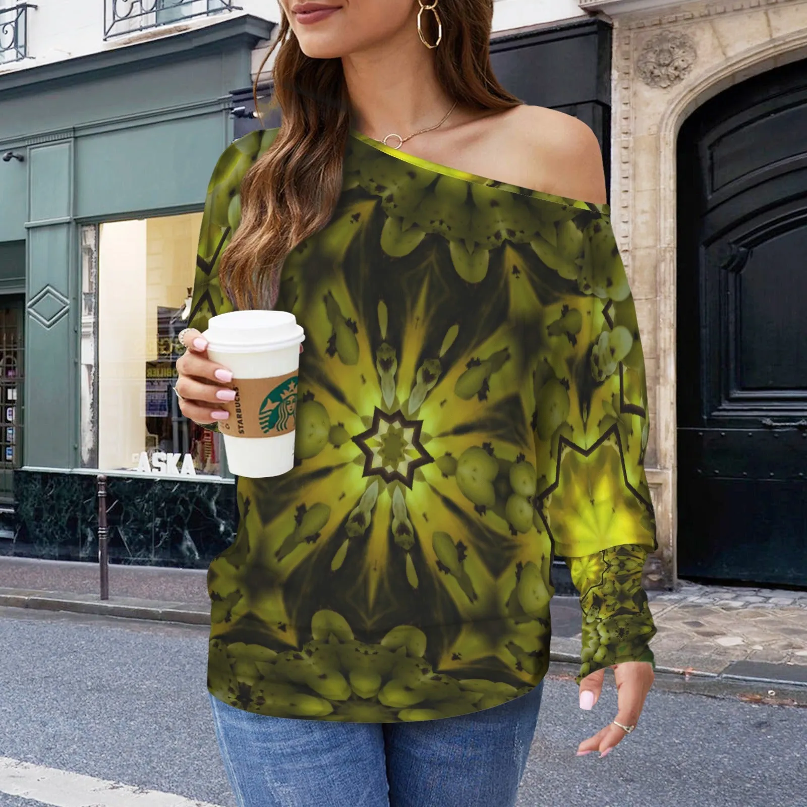 Batwing Long Sleeve Sweater Spearfish Canyon Forest