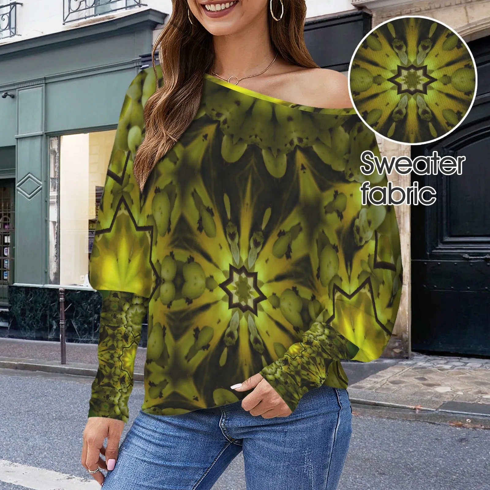 Batwing Long Sleeve Sweater Spearfish Canyon Forest
