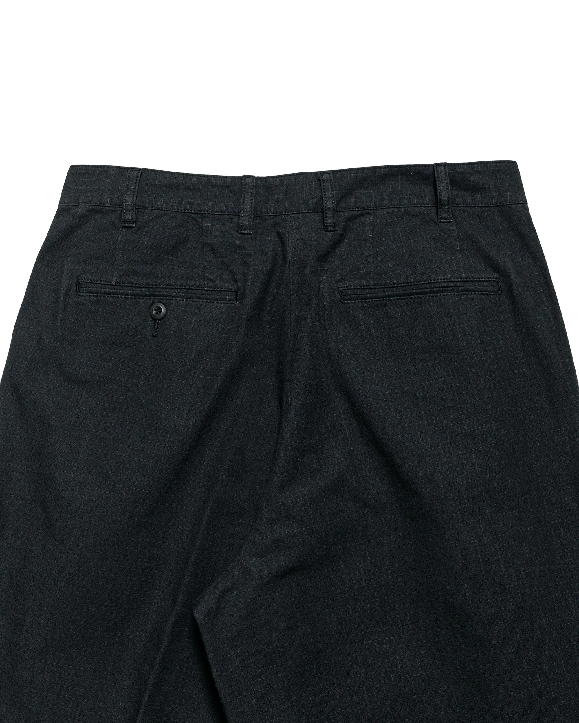 Beams Plus Lost & Found 2Pleats Cotton Ripstop Black