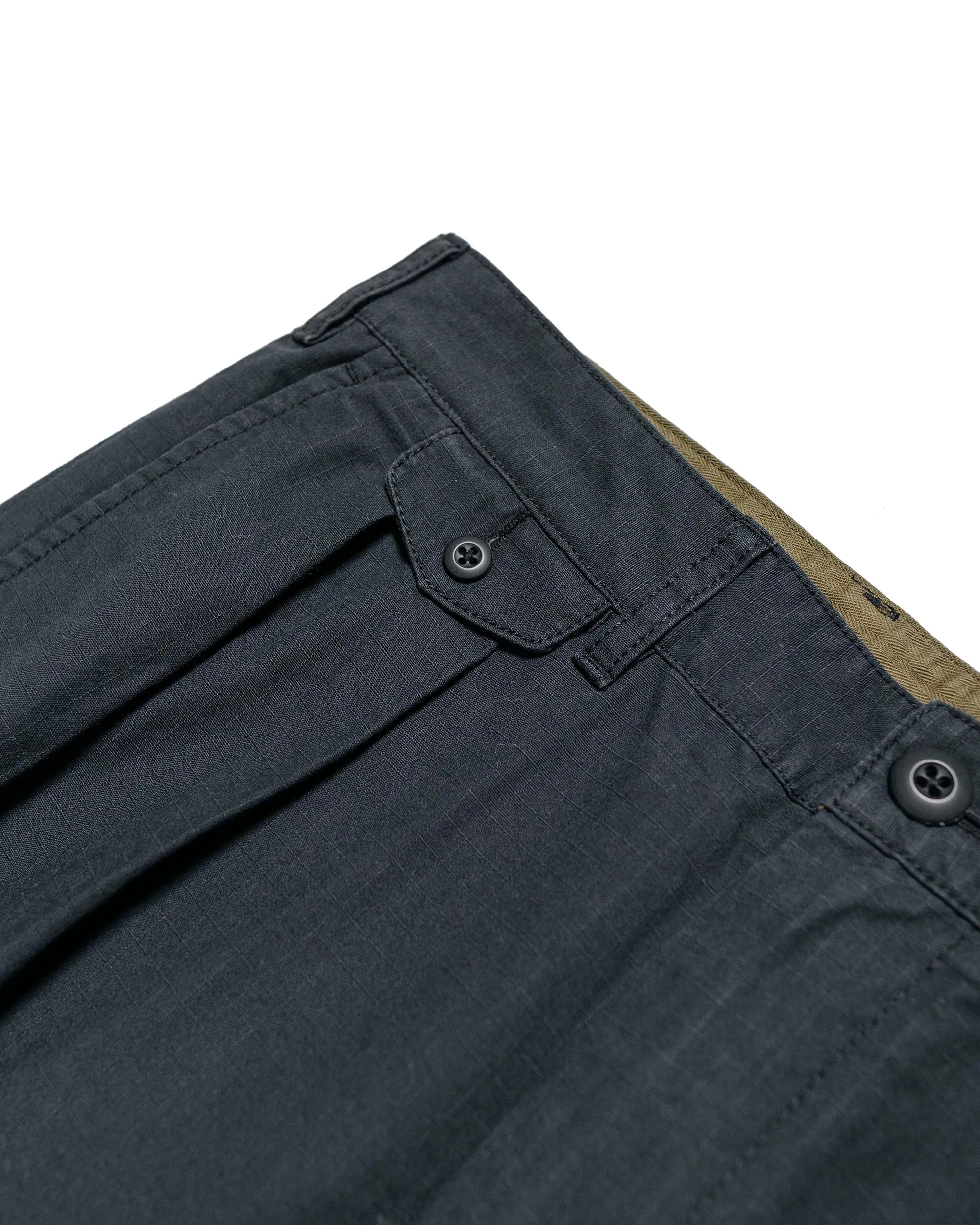 Beams Plus Lost & Found 2Pleats Cotton Ripstop Black