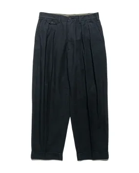 Beams Plus Lost & Found 2Pleats Cotton Ripstop Black