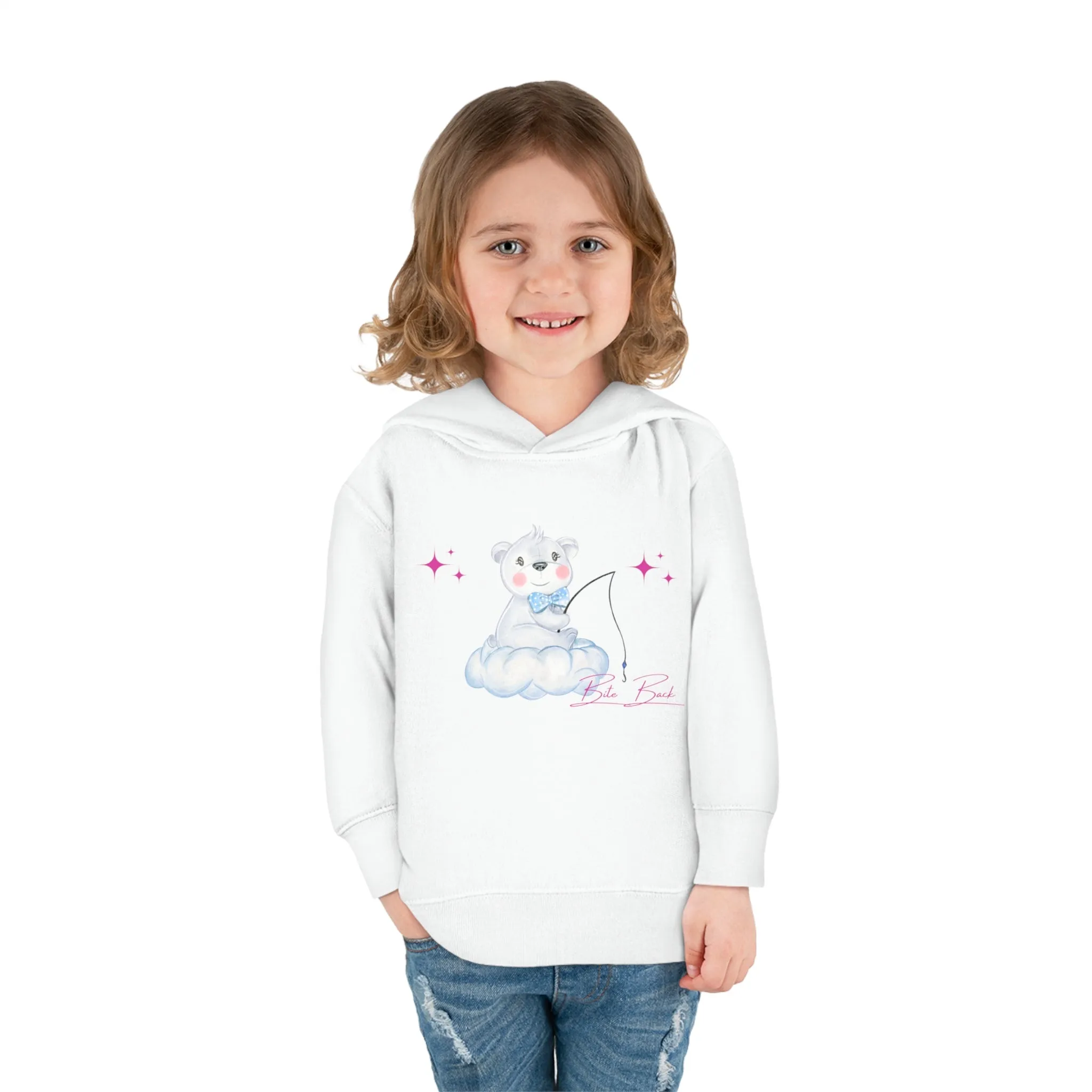 Fishing Bear Toddler Pullover Fleece Hoodie