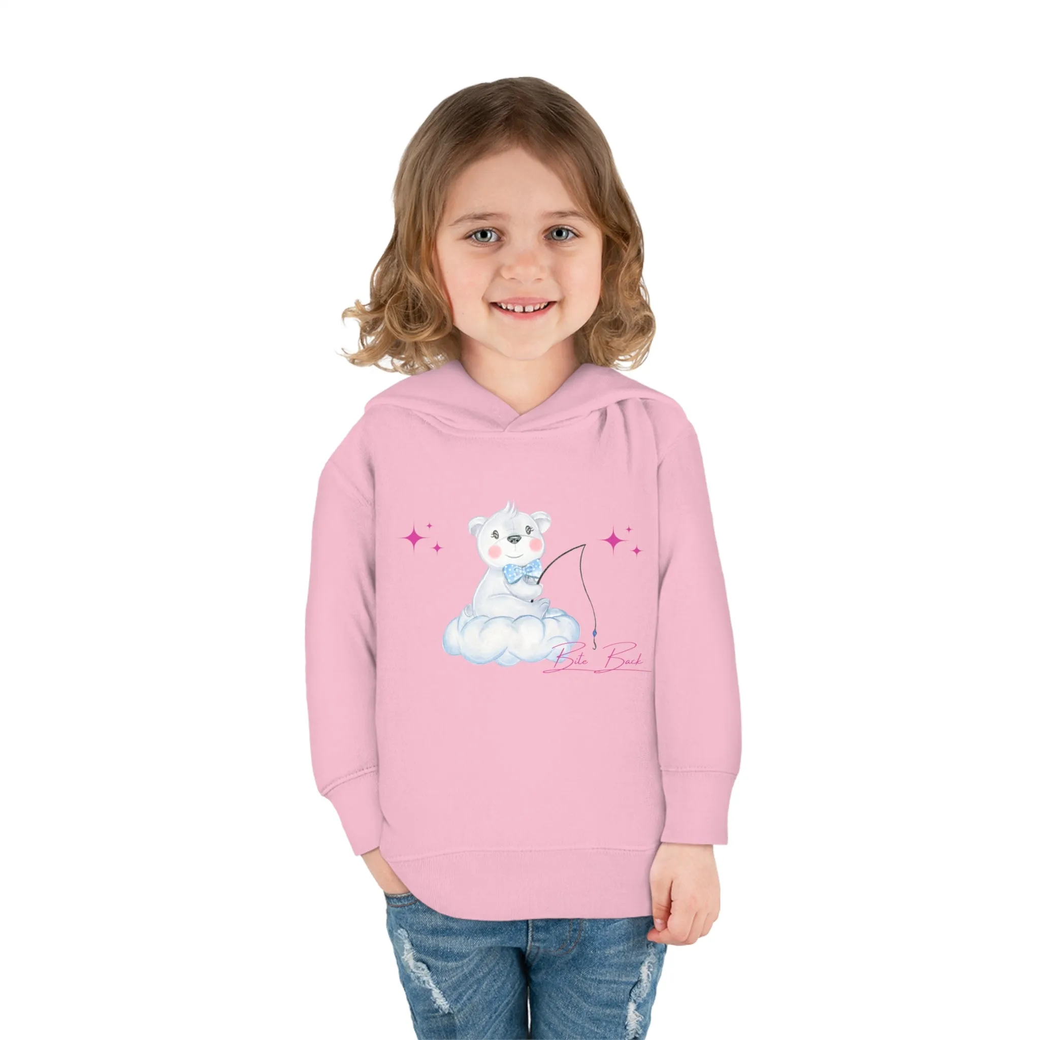 Fishing Bear Toddler Pullover Fleece Hoodie