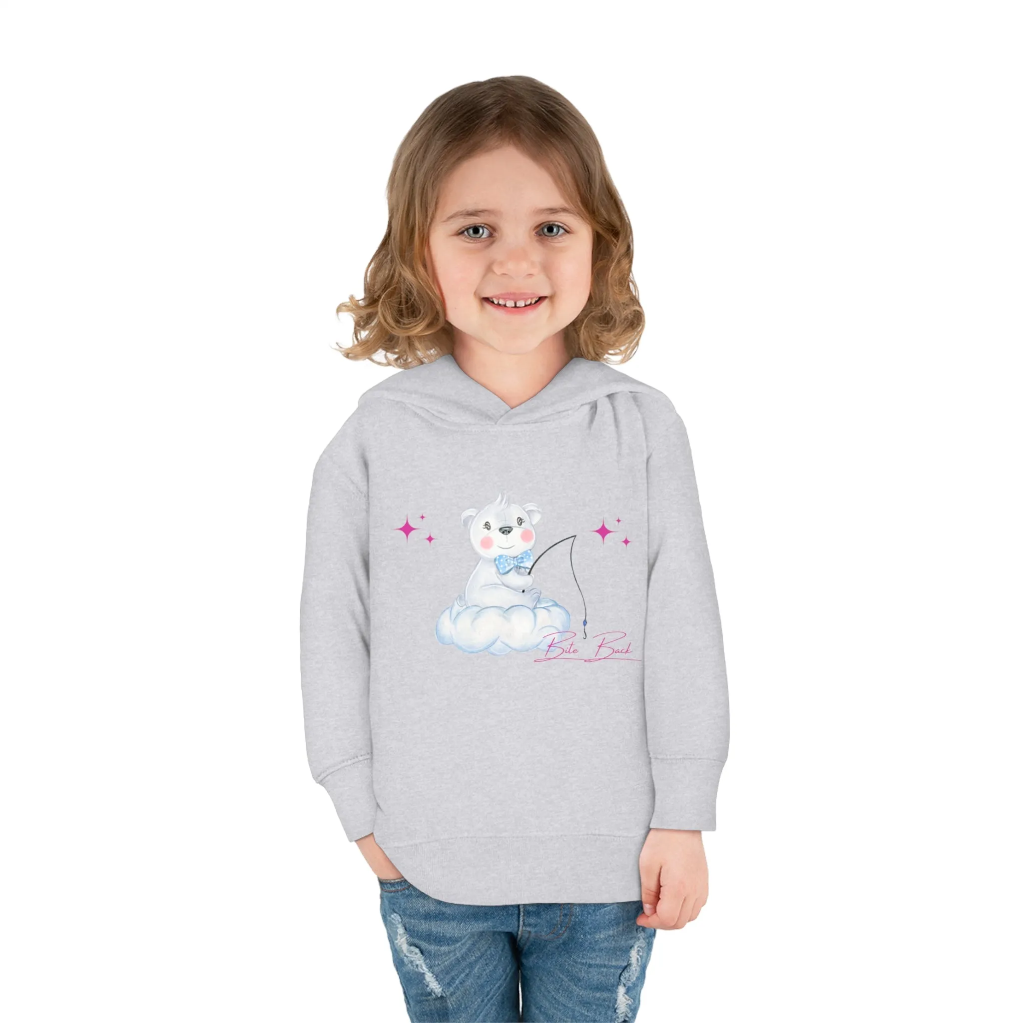 Fishing Bear Toddler Pullover Fleece Hoodie