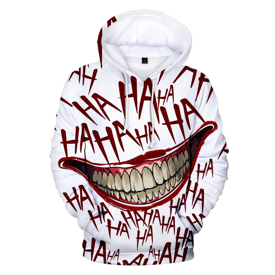 HAHA JOKER -  3D Print Sweatshirt Hoodies Men and women Hip Hop Funny Autumn Streetwear Hoodies Sweatshirt For Couples Clothes