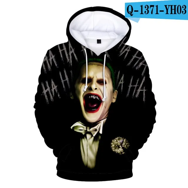 HAHA JOKER -  3D Print Sweatshirt Hoodies Men and women Hip Hop Funny Autumn Streetwear Hoodies Sweatshirt For Couples Clothes