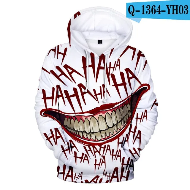 HAHA JOKER -  3D Print Sweatshirt Hoodies Men and women Hip Hop Funny Autumn Streetwear Hoodies Sweatshirt For Couples Clothes