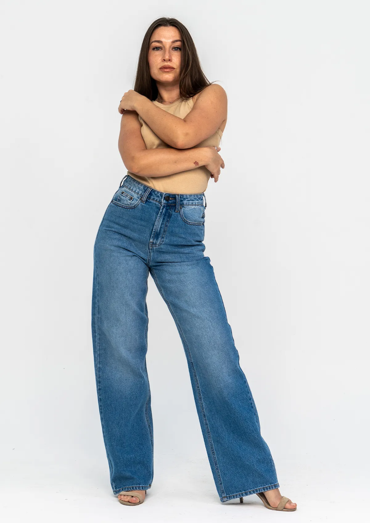 High Rise Wide Leg Jeans