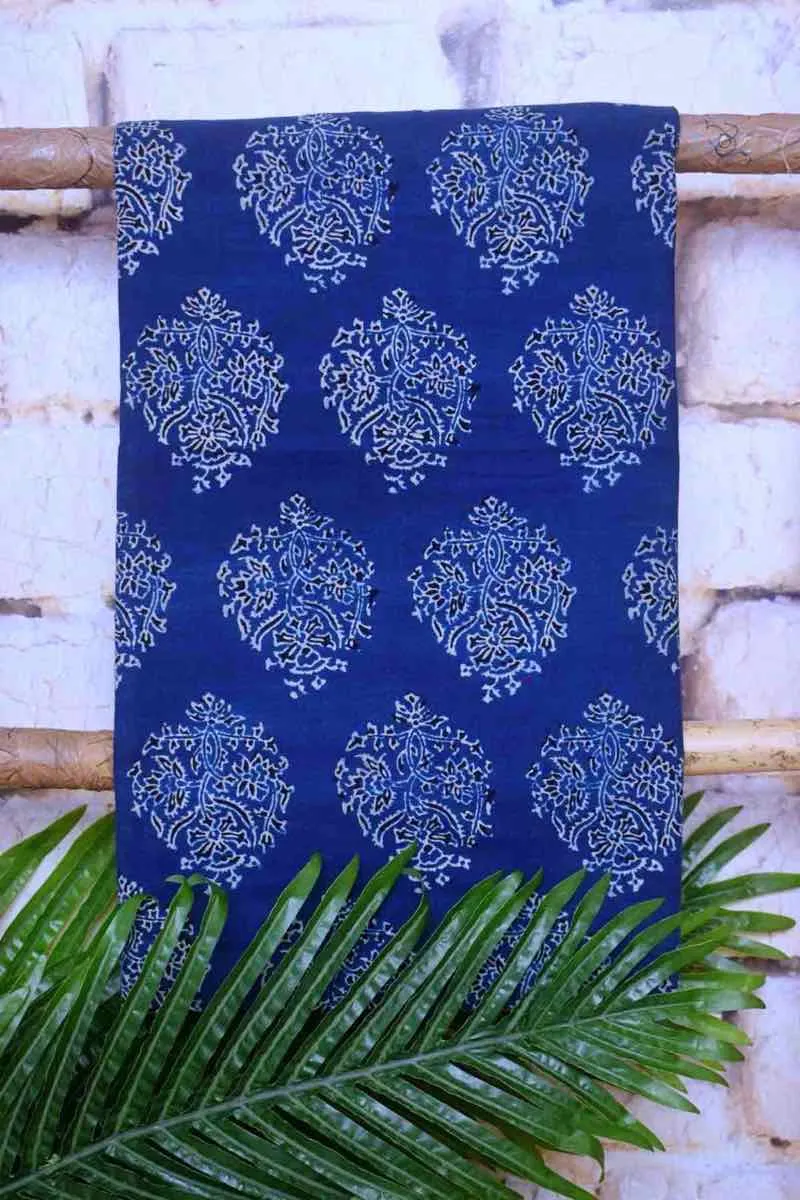 Indigo Special Ajrakh Shibori Cotton Suit