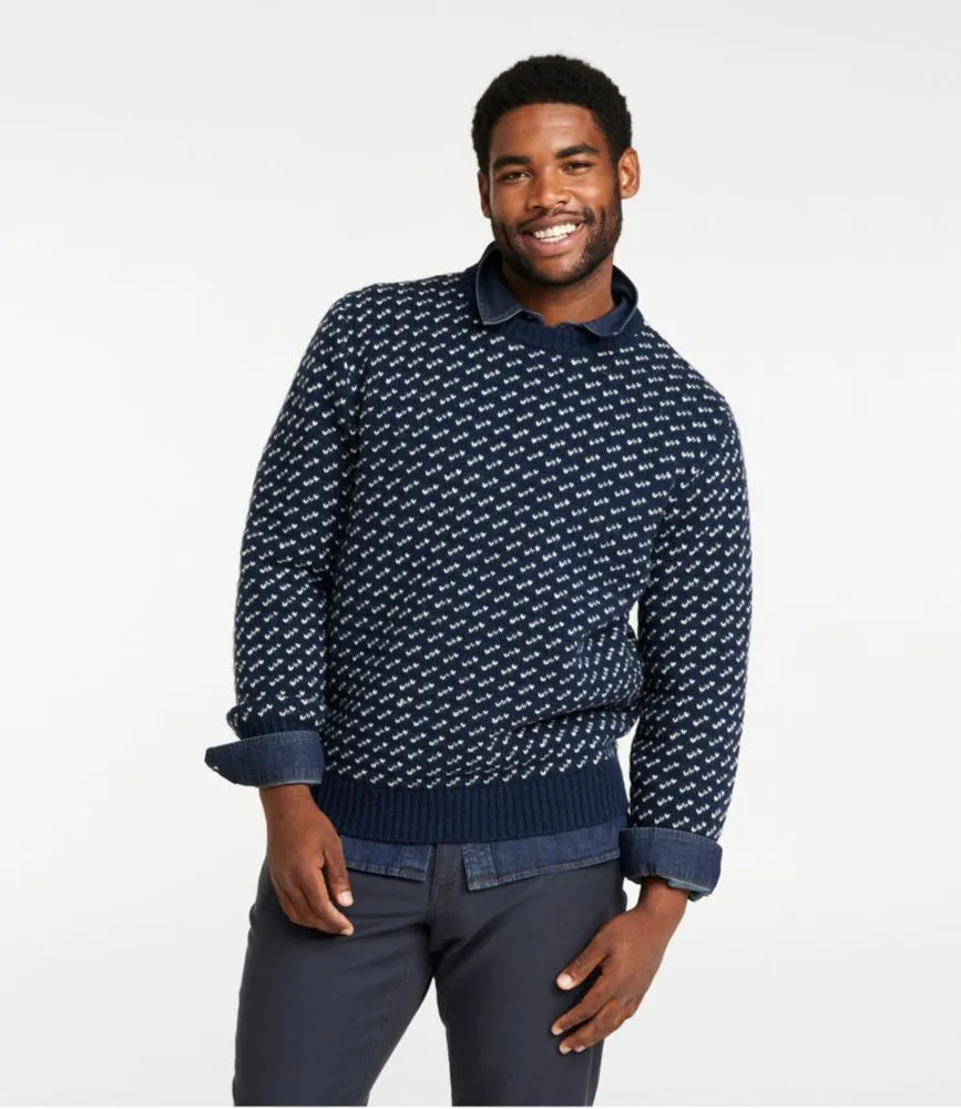 Men's Bean's Classic Ragg Wool Sweater, Crewneck, Birdseye