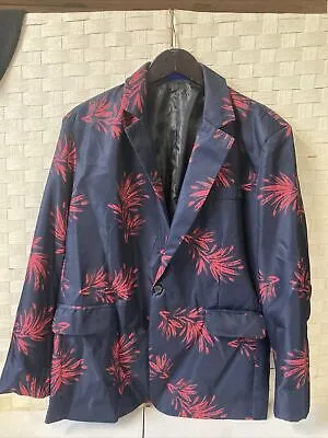 Men's Slim Fit Colourful Jacket Pattern Casual Party Blazer Jacket   S4188054
