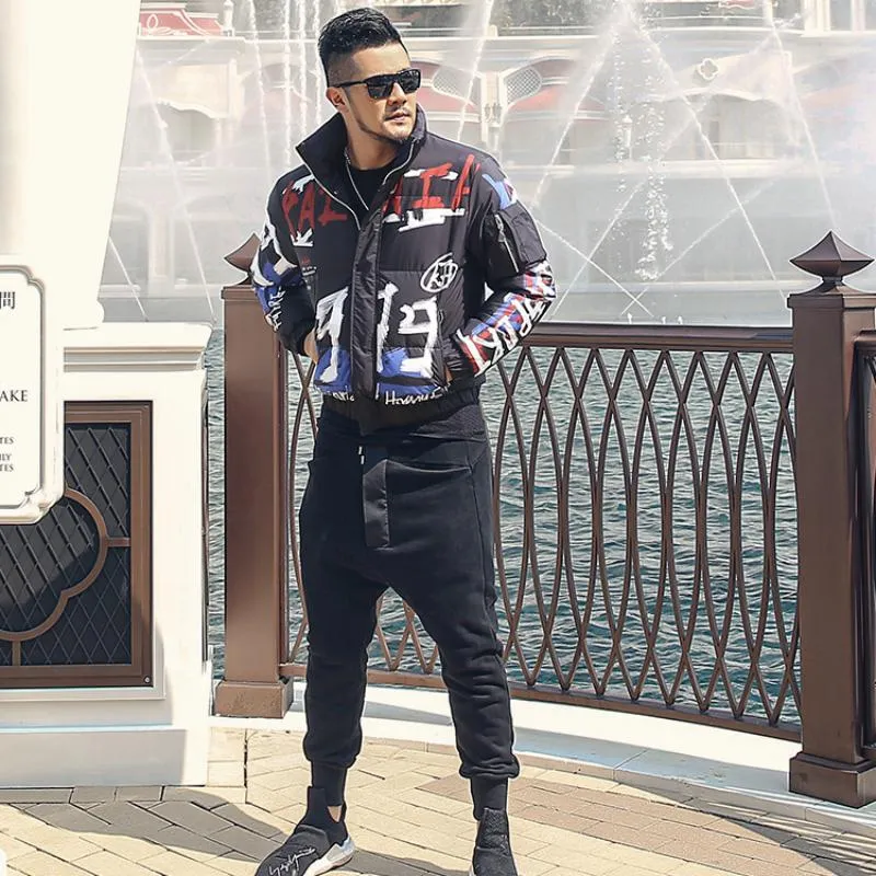 Men's Winter Printed Down Jacket