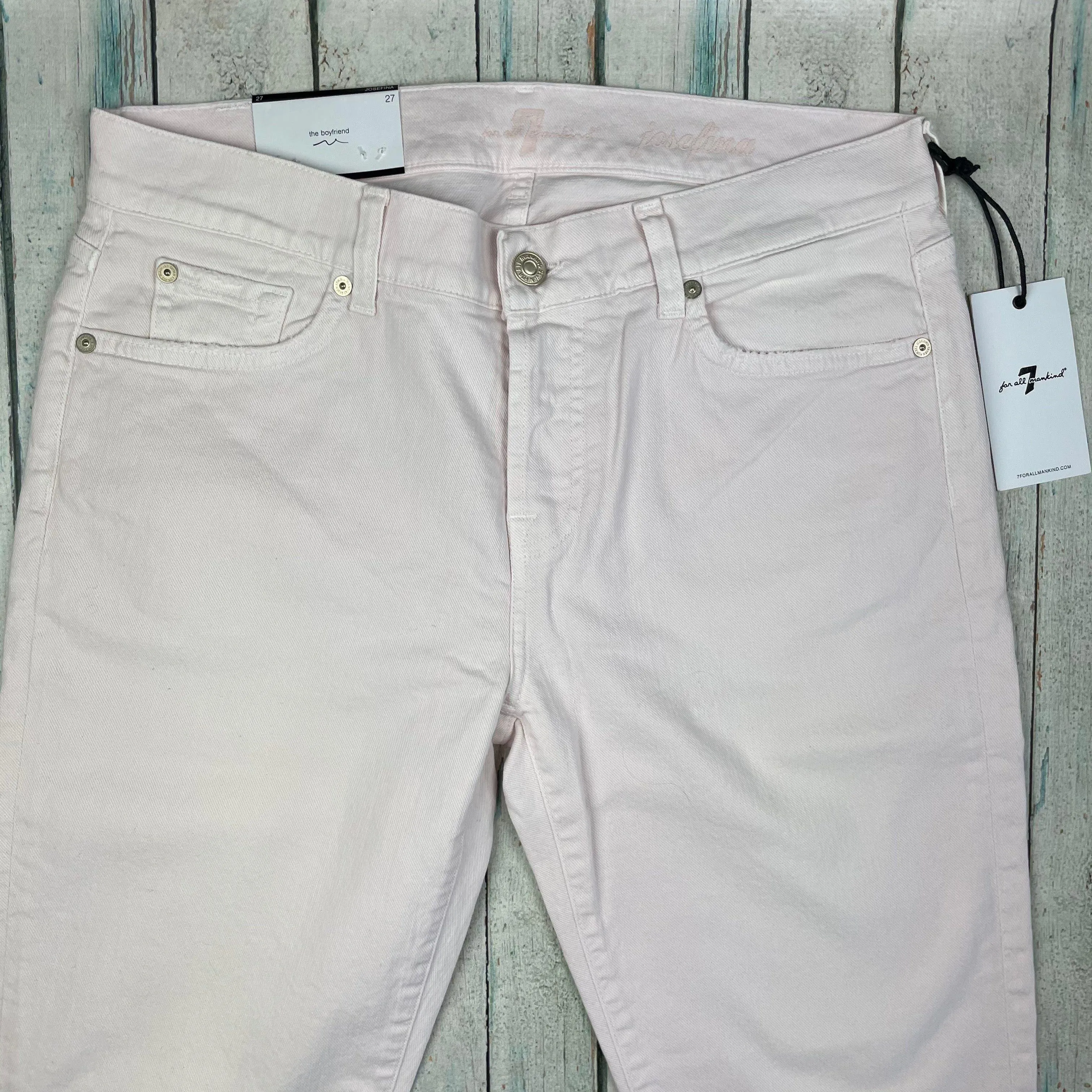 NWT- 7 for all Mankind 'Josefina' Ladies Boyfriend Jeans Size- 27 or 9AU