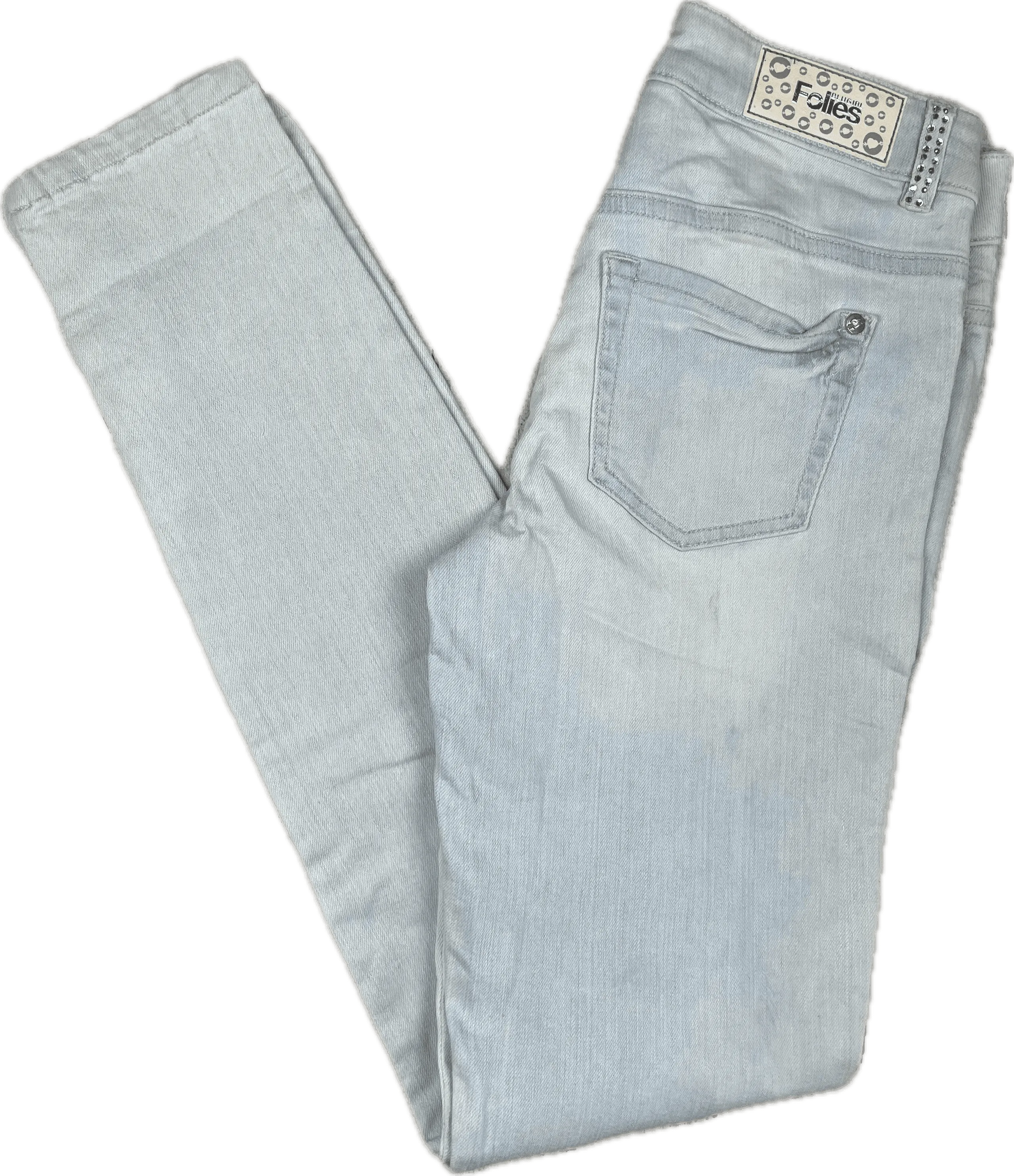 NWT -Blugirl Folies Jewelled Slim Fit Ripped Italian Jeans   -Size 27