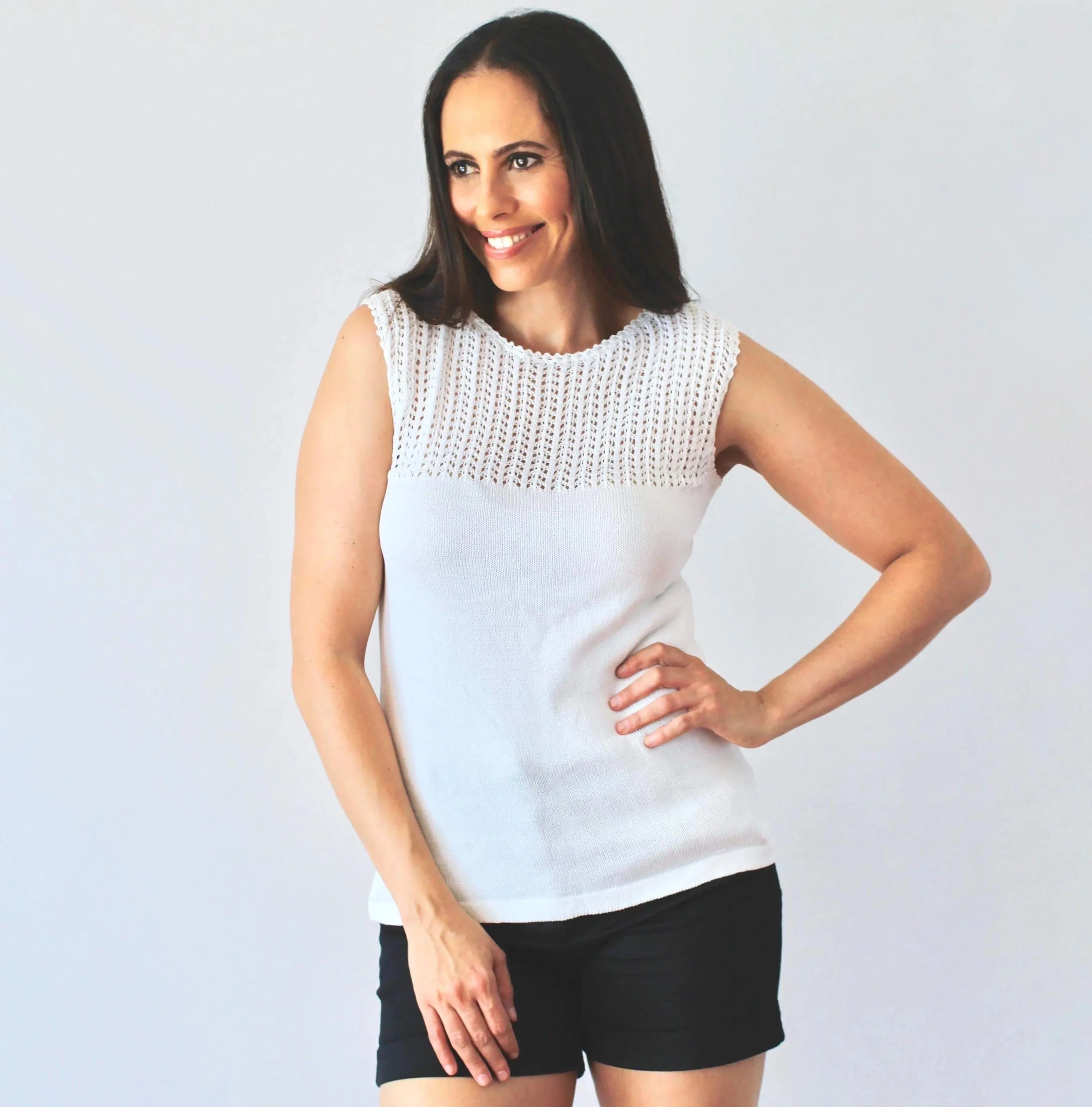 Pima Cotton Deep Lace Top