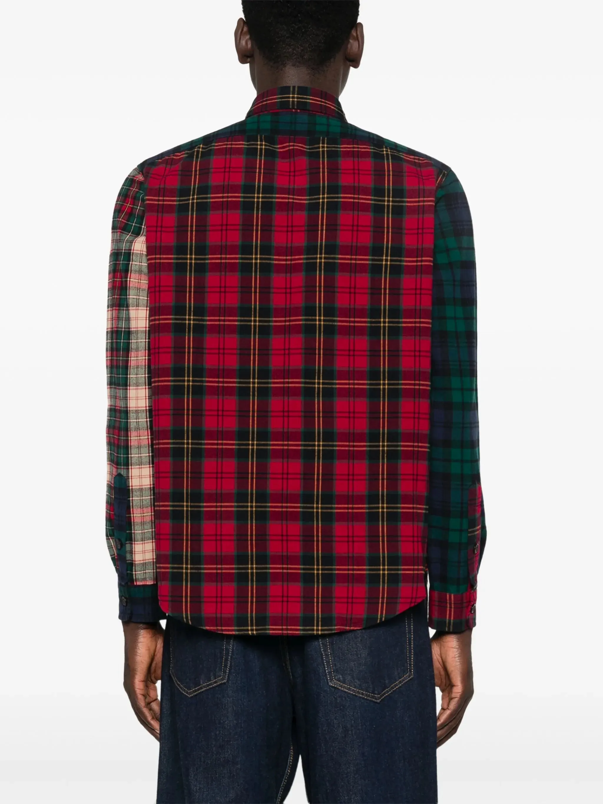 Plaid Color Block Shirt