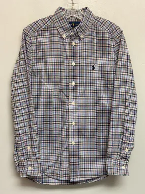Ralph Lauren Size 10 Blue Plaid Cotton Big Boys Shirts & Polos