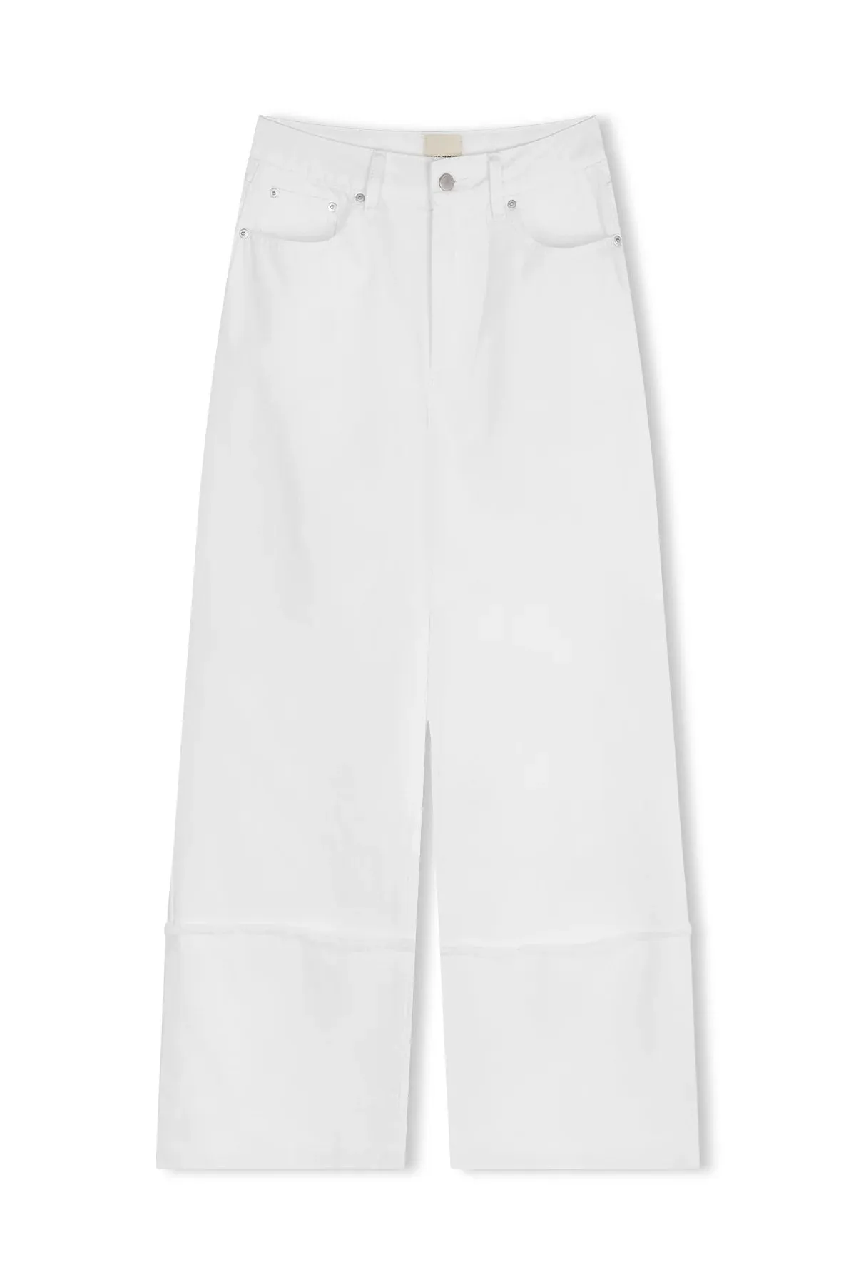 RECYCLED COTTON RELAXED STRAIGHT JEAN | WHITE