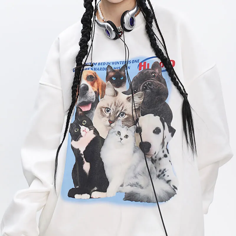 Retro Pets Animals Aesthetic Sweatshirt