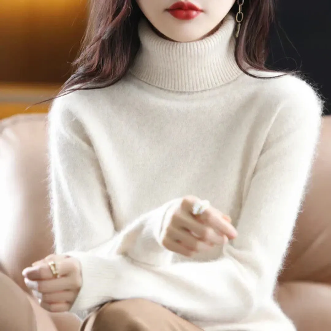 Vera | Women's High Neck Cashmere Sweater
