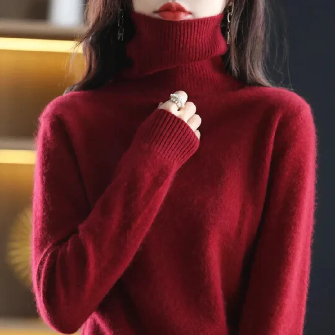 Vera | Women's High Neck Cashmere Sweater