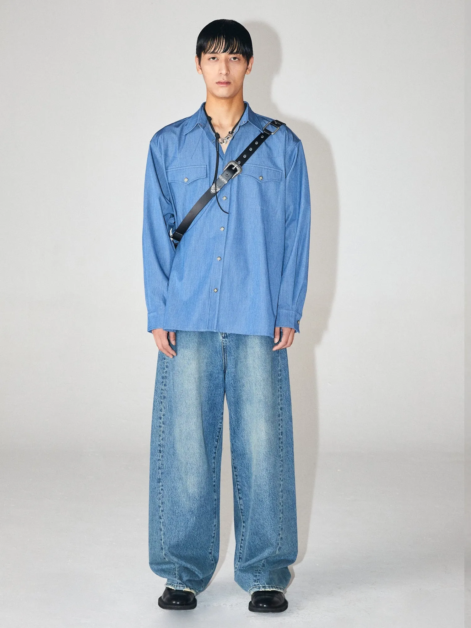 Wide Leg Washed Jeans