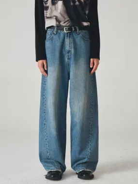 Wide Leg Washed Jeans