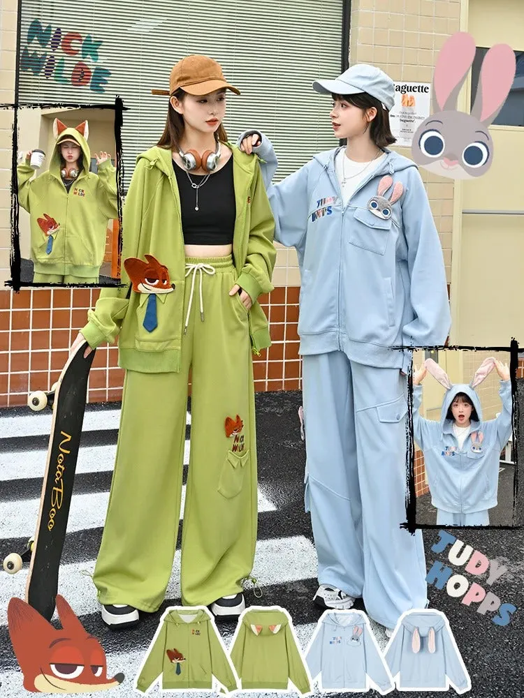 Zootopia Plush Nick Green Drawstring Cuff Straight-Leg Pants